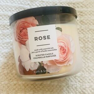 NEW BATH & BODY WORKS Rose 3 Wick Candle